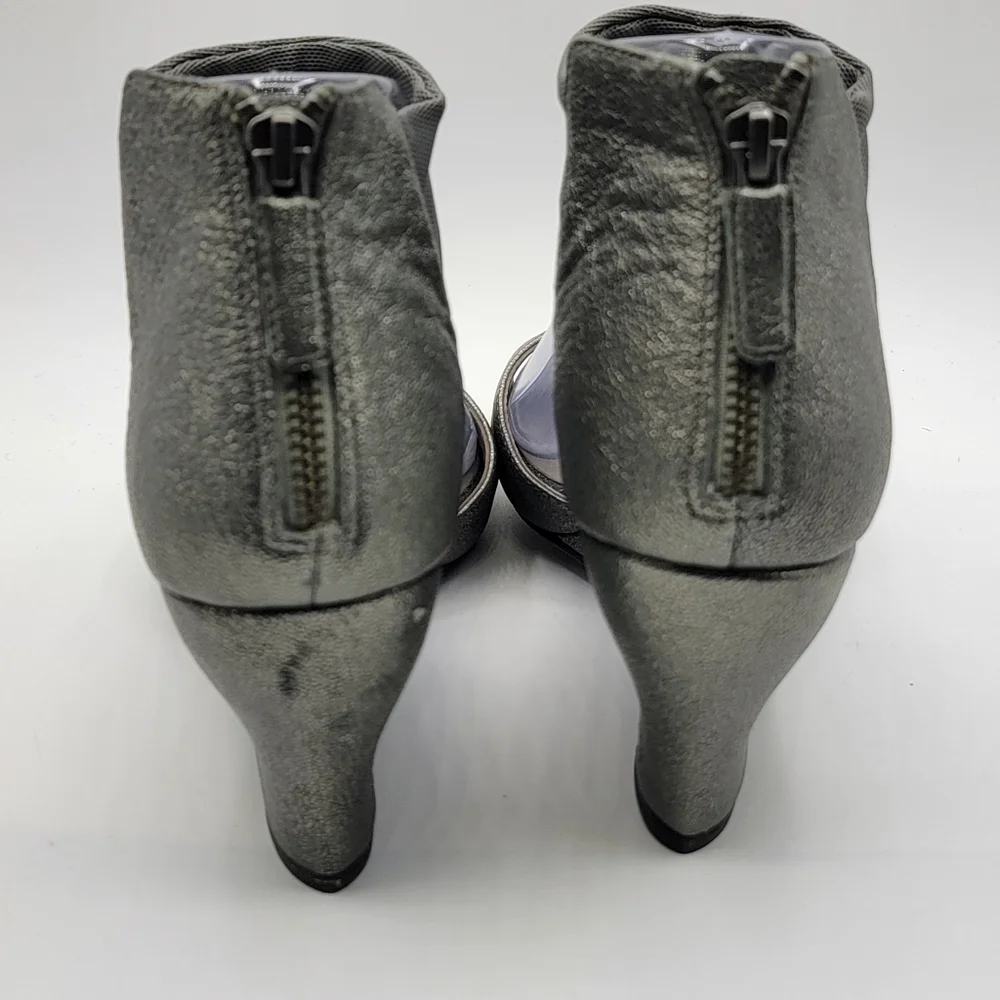 Eileen Fisher Elegant Gray Wedge‎ Sandals SIZE 9.5. #1485